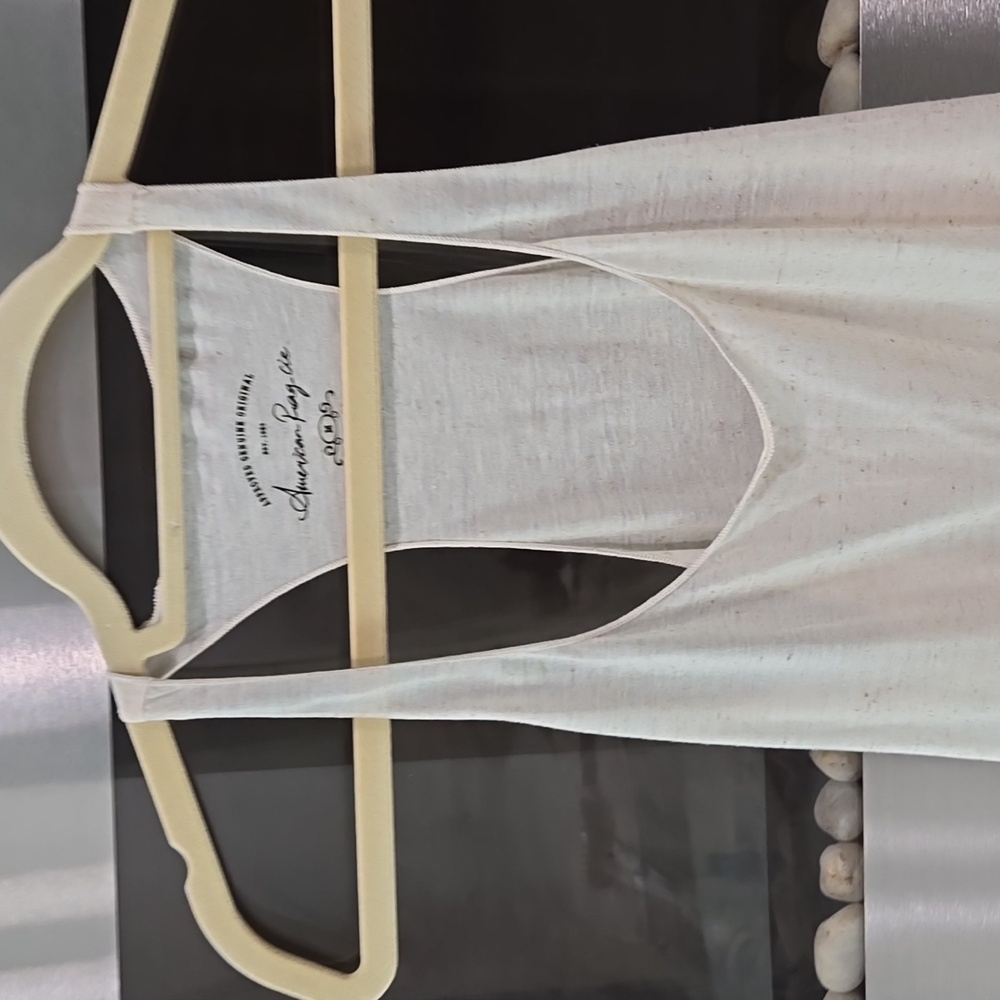 Cream Racerback Tank Top - Picture 2 of 7